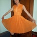 Reserved for Tina AAAMAZING Designer Howard Wolf Mad Men Tangerine Dress