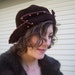 Old Hollywood Glam Brown Felt Hat