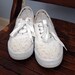 Vintage White Eyelet Lace Sneakers - Size 8.5M US, 39 European