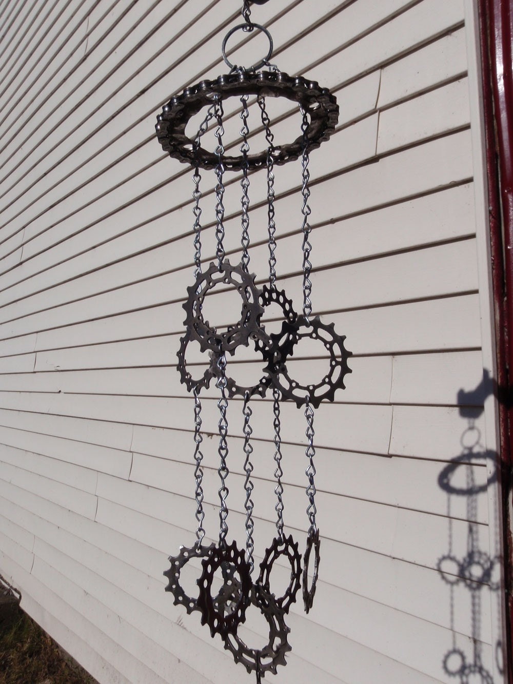 Similiar What Are The Parts Of A Wind Chime Keywords Bicycle Parts Wind Chime Steel Chain By Rocknrootcycle On