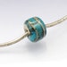 Handmade glass bead large hole Interchangeable Lampwork glass charm bead Sea Rocks Anne Londez SRA