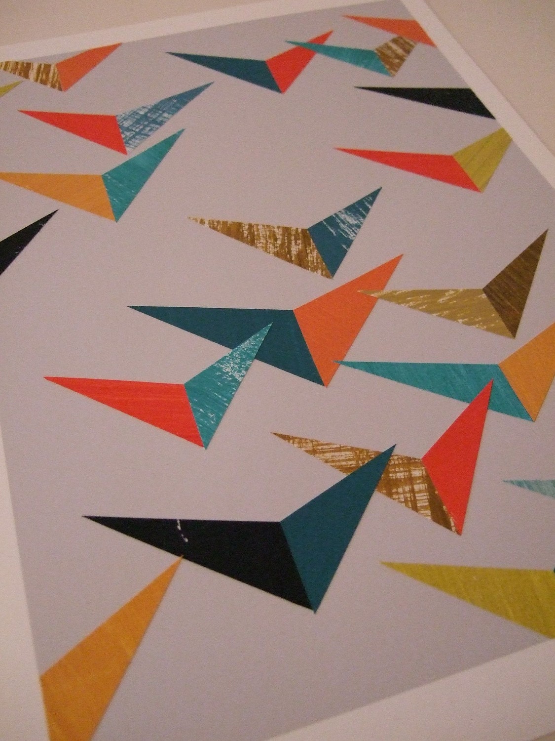 Flock ORIGINAL paper collage A4