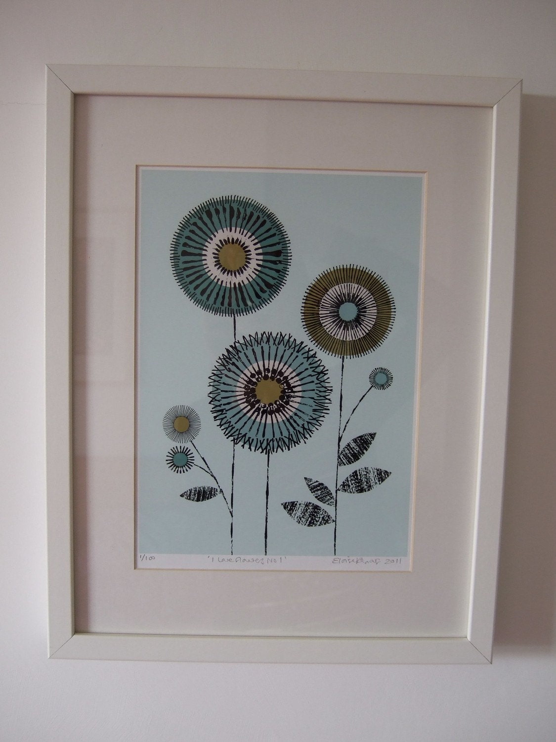 I Love Flowers No1 limited edition giclee print