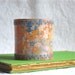 Japanese Printed Leather Cuff Orange Collage Cuff Adjustable