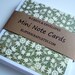 Retro Green Floral Pattern Mini Note Cards. Blank Thank You Cards. Handmade Stationery (Set of 8)