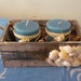 Wood Nautical Box with Shells and Candles