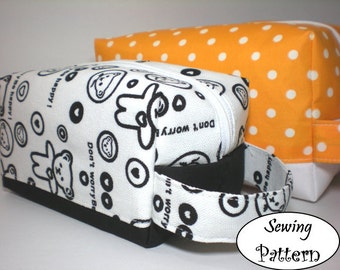 Instant Download girl tutorials PDF SEWING PATTERN, Toiletry Cosmetic travel Box Pouch makeup Bag, women Pdf Patterns printable Ebook E-book