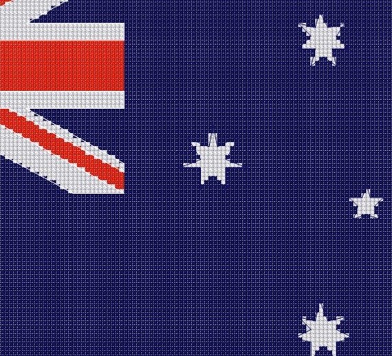 Items similar to Australian flag crossstitch pattern on Etsy