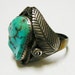 Reserved for Kelly - Large Native American Indian Sterling Silver with Turquoise Matrix Vintage Mens Ring Unisex