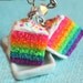 Rainbow cake earrings