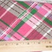 Pink Mojito Cross Diagonal Plaid Cotton Lycra Knit Fabric