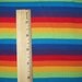 Blue Zen Rainbow apx. 3/8" Cotton lycra Stripe Knit Fabric