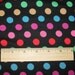 Multi Fun Dots on Black Knit Fabric