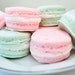 French Macaron gift set of Soaps - 2 macaroons - food soap - 5.5 oz - pastel pink and mint green - raspberry lime