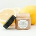 Lemon Lip Scrub - all natural & vegan sugar lip polish - 2 in 1 scrub and balm - exfoliate and hydrate