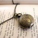 Small Engraved Pocket Watch Necklace