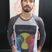 Outerspace Roosters Long Sleeve Raglan Baseball Tee