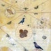 STORE CLOSING SALE Encaustic Painting, Whimsical Encaustic Mixed Media Painting on Wood Panel - "The Making of a City"