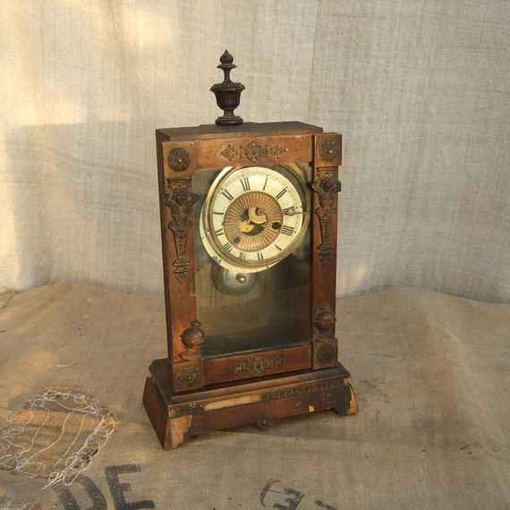 Vintage Clock WHOLE clock parts in wood for by FrenchGypsy