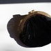 Vintage Small Black Velvet Clutch With Lucite Handles