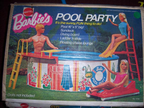 Vintage Barbie Pool Party Set 1973 by berryetsy on Etsy