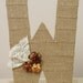 Large Burlap wrapped letter W - wedding decoration monogram for cake topper, table centerpiece