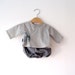 SALE 50 % - Ensemble 3 mois, tunique et bloomer coton et lin