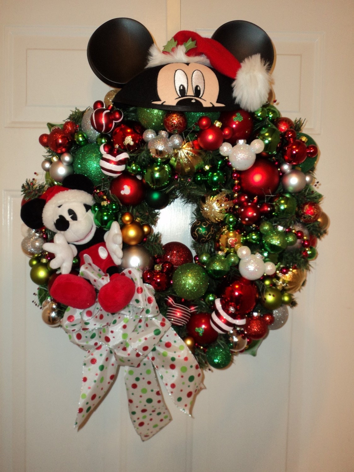 Disney Mickey Mouse Hat Christmas Wreath Custom Order Final