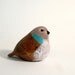pottery bird earth tones turquoise