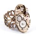 Steampunk Ring Steam Punk Ring Steampunk Vintage Watch Ring Rare Art Deco Oval Striped Steampunk Jewelry By Victorian Curiosities