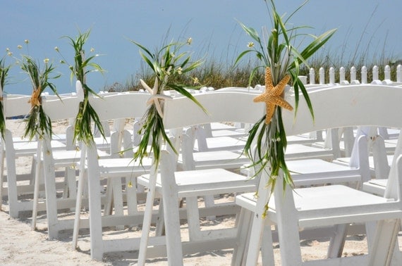  Beach Wedding Aisle Chair Decoration Beach Wedding Starfish