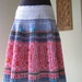 Vintage Hmong Fabric, skirt- Handmade-cross stitch,Hemp and cotton,