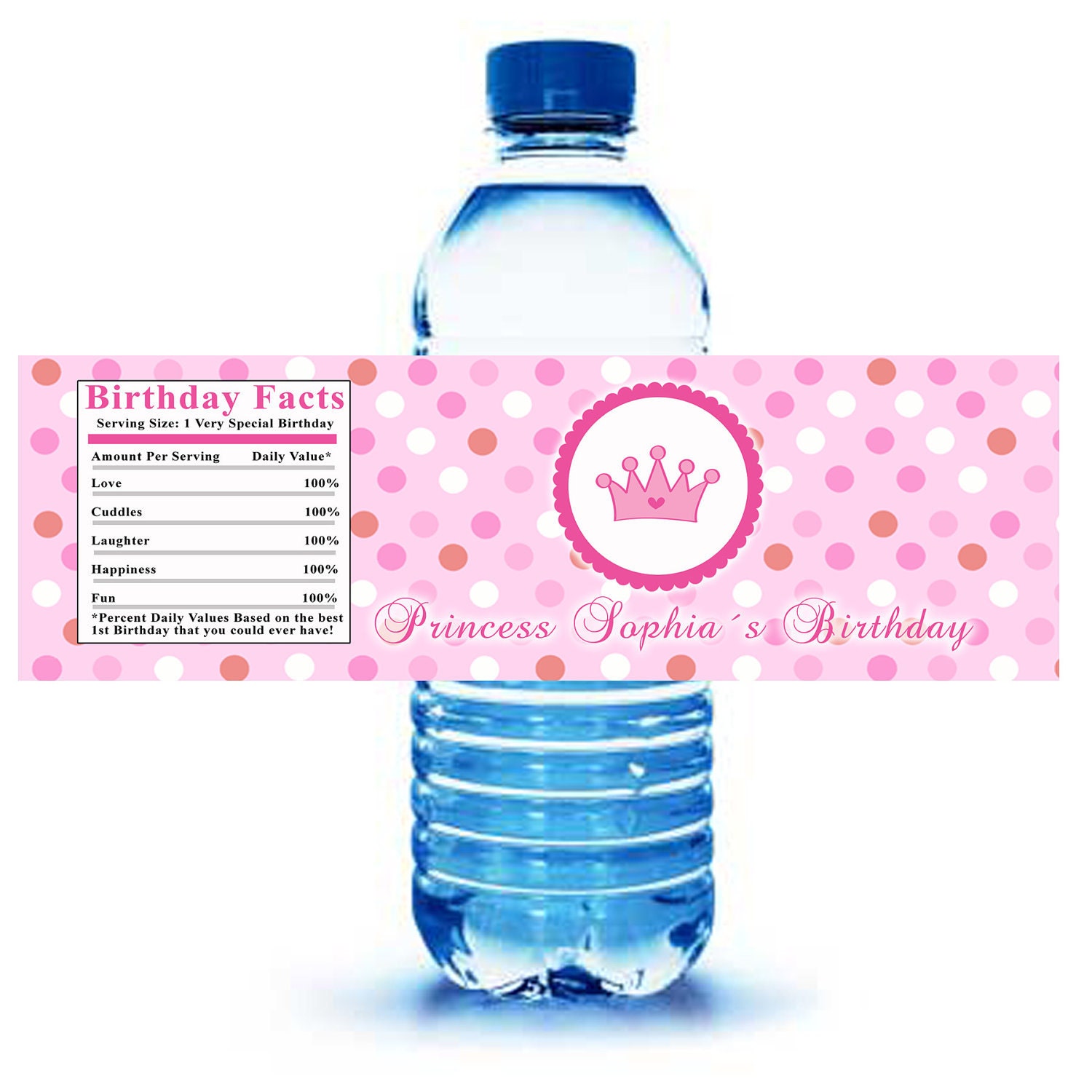 Printable Personalized Princess Water Bottle Labels by pinkthecat