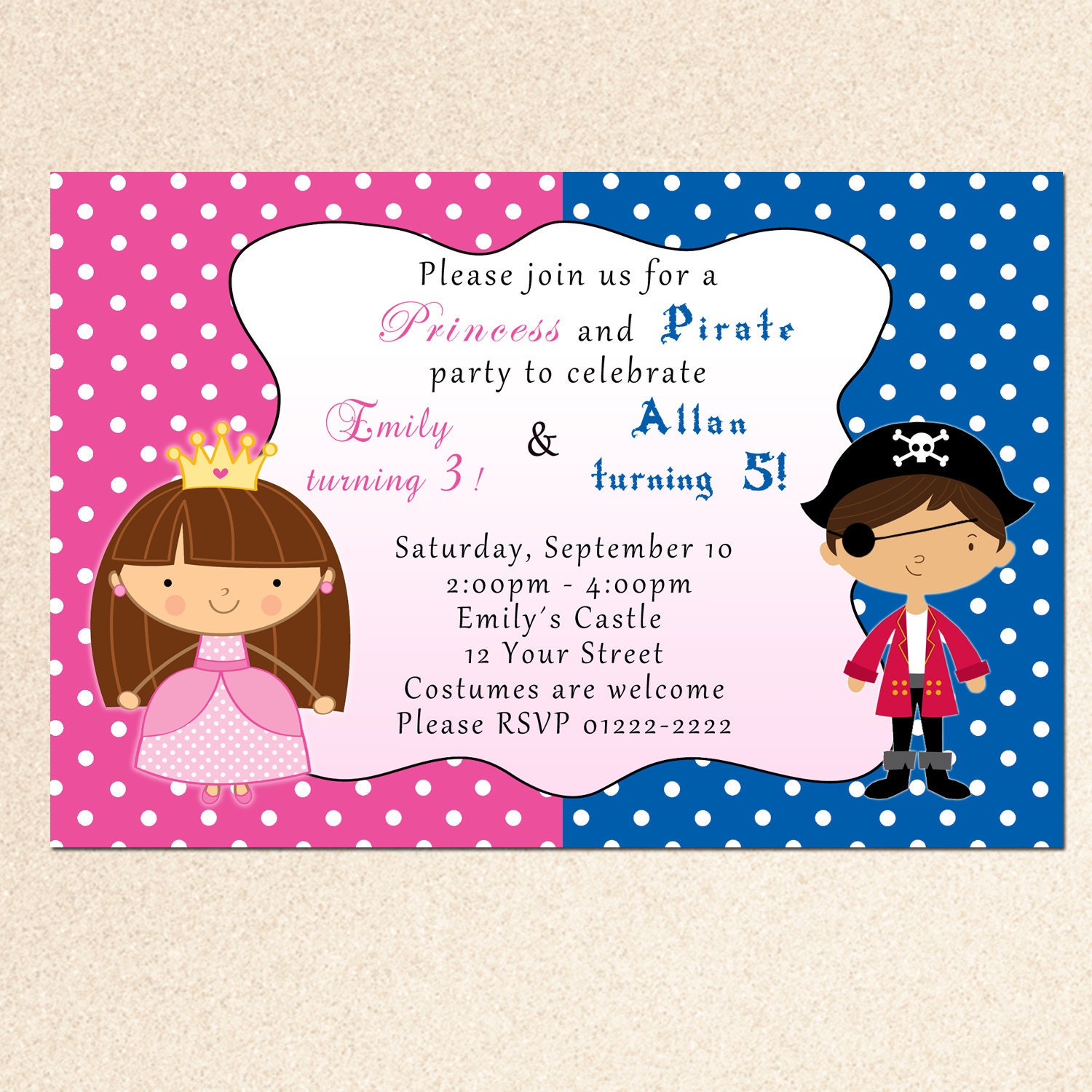 Boy Girl Party Invitations 8