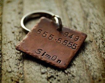 Simon Custom Pet ID Tag, 1" copper square