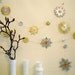 Gold, Silver, and Pink Wedding Garland made from Vintage German Foil Dresdens