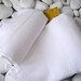 Best Quality Set of 2 Hand Woven Turkish Cotton Bath Towels or Sarong-White Stripes on White