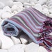High Quality Hand Woven Turkish Cotton Bath,Beach,Pool,Spa,Yoga,Travel Towel or Sarong-Colorful more Blue and Black Stripes