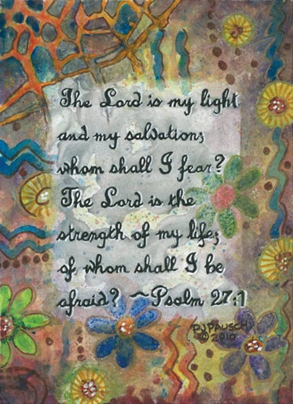 Small Original Painting Bible Scripture Art Christian