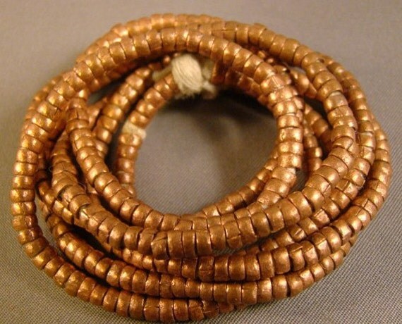 Ethiopian Copper Heishi Beads Medium