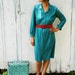 10 DOLLARS//// 80s Vintage TEAL Blue Shift Dress...medium....rocker. blue. teal. 80s dress. mod