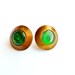 Antique "Paris" Green Poured Glass Buttons