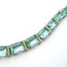 Art Deco Aquamarine Glass Statement Bracelet - Wedding Bracelet