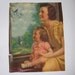 Vintage Mother and Daughter Print, Blue Bird Singing out the Window