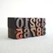 0 to 9 - 10 Vintage Letterpress Wooden Letters Collection - Mini Series -MV09