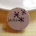 Little Wood Pin Brooch - Jacks - Decoupage Collage Retro Vintage Fun Play Game Childhood - One of a Kind