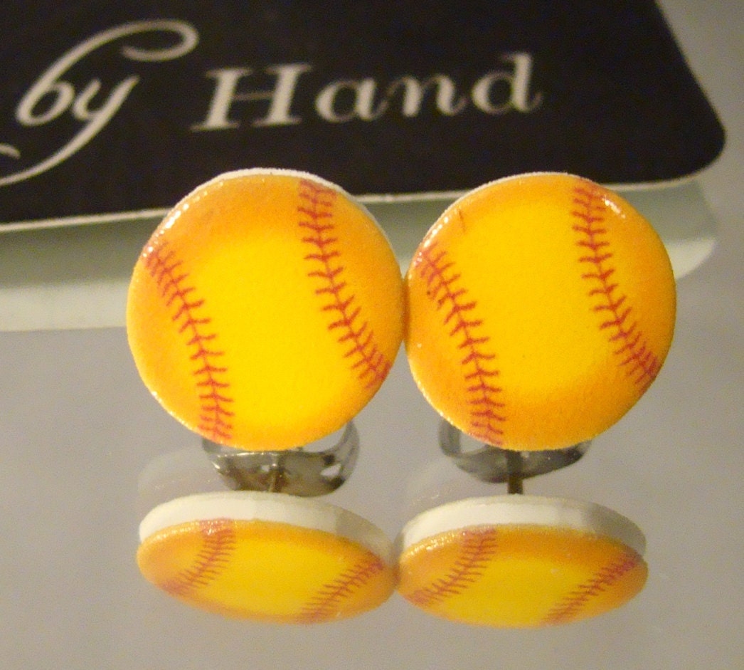 Softball Stud Earrings surgical steel