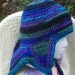 Mountaineer ski hat in vibrant shades of purple and blue