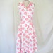 1950s Pink and White Dot Sleeveless Shirtwaist Dress