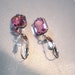 Sterling and Pink Topaz Earrings Circa 1930s